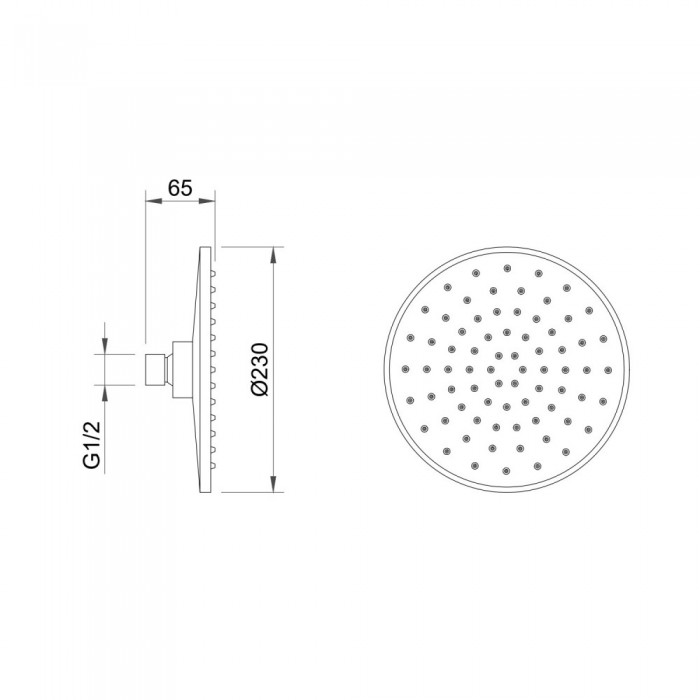 Верхний душ BERGES Nardis, хром арт. 072003