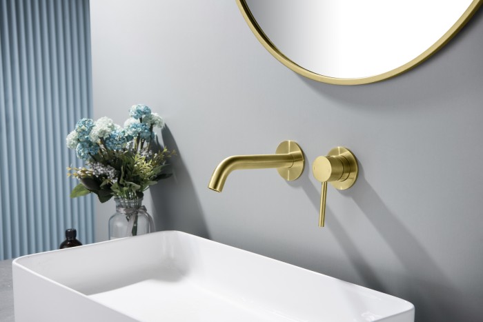 Смеситель для раковины Timo Saona встраиваемый, золото матовое арт. 2372/17SM