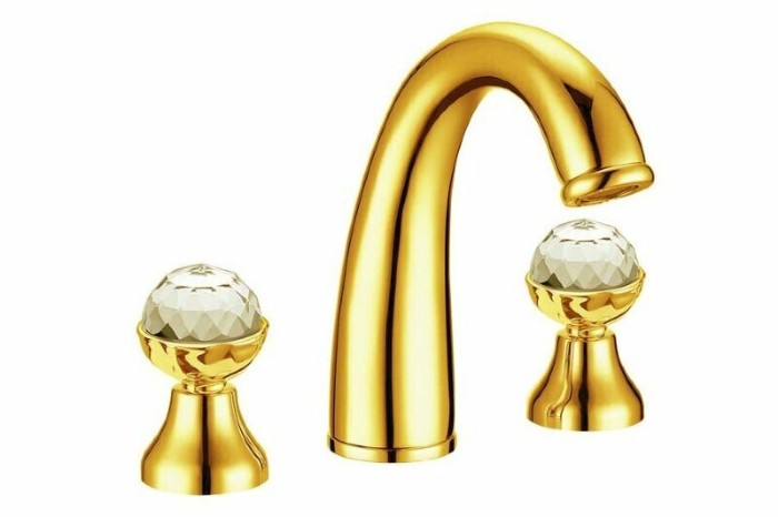 Смеситель для раковины, золото, Imperiale Boheme 337