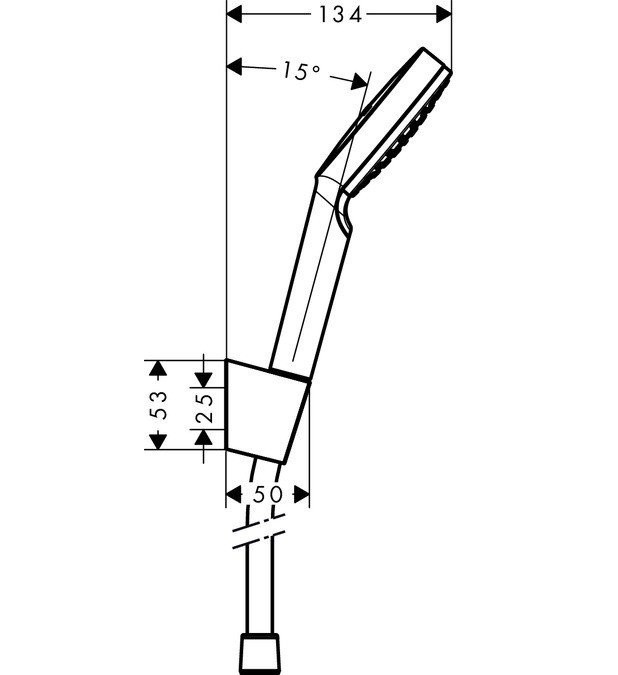 Душевой набор с держателем и шлангом 160см Crometta Hansgrohe, белый, хром арт. 26567400