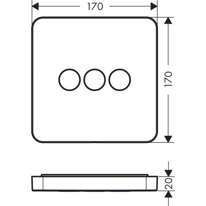 Переключатель потоков ShowerSelect Axor, сталь арт. 36773800