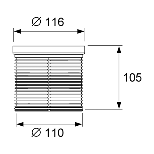 Удлинитель без фланца для установки на сифоны, drainpoint s TECE арт. 3660006