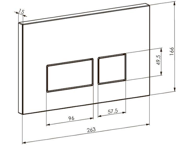 Клавиша смыва, белый, Boheme 664-W