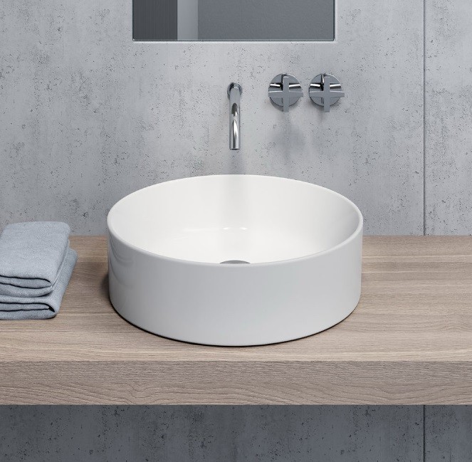 Раковина накладная 45х45х13 см, без перелива, санфарфор, Kube-x GSI арт. 942711