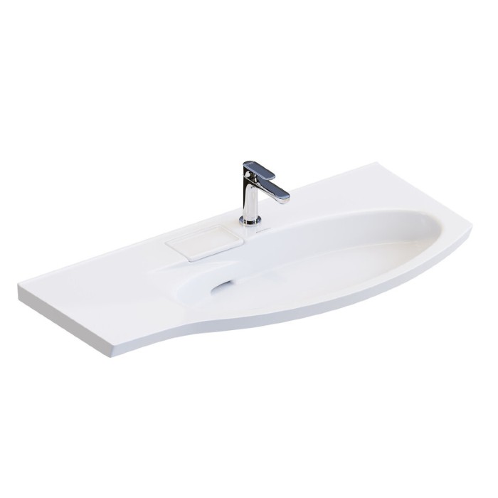 Раковина мебельная правая 100,7x48см, Riva Kerama Marazzi, белый - RV.wb.100Rh