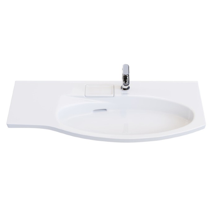 Раковина мебельная правая 100,7x48см, Riva Kerama Marazzi, белый - RV.wb.100Rh