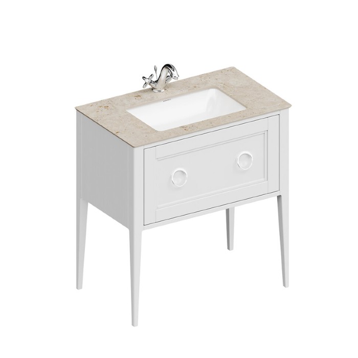 Тумба напольная с ящиком 80см, Plaza classic Kerama Marazzi, белый - PL.CN.80.1\WHT.M