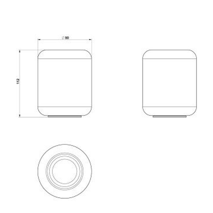 Стакан для зубных щеток настольный, Gessi Goccia, черный арт. 38035#031