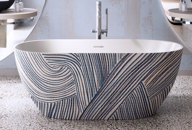 Ванна Fine, материал - Techfusion System, отдельностоящая, 170х80 см, Forma aquae Fine, арт. VSFI17080 DCR 502 - ONDE