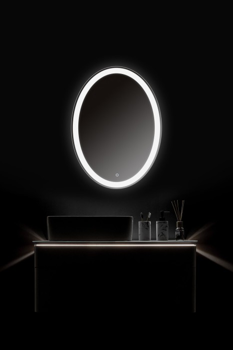 Зеркало 570х770 LED-подсветка с диммером, сенсорный выключатель, Azario Стив - ФР-00000846