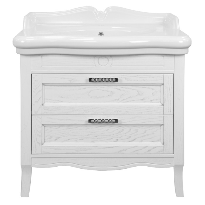 Тумба с раковиной 90/2, 90*87*50 см, патинa, Azario Carolina - CS00068638