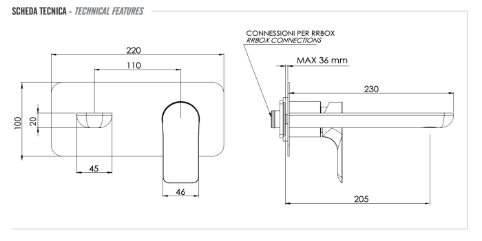 Смеситель для раковины золото матовый, Remer Infinity, скрытого монтажа I15LKBBG