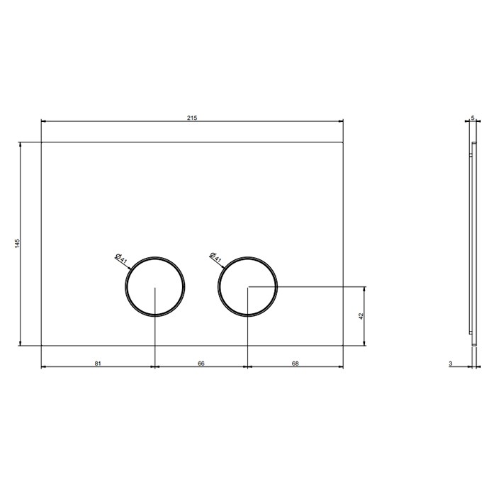 Клавиша смыва для унитаза, двойная, для систем инсталляций TECE, Gessi, 54617#031 цвет: хром