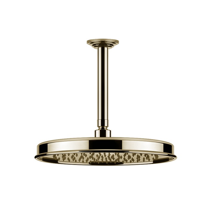 Верхний душ d300 мм., с потолочным держателем 293 мм., Gessi Venti20, brass pvd арт. 65153#710