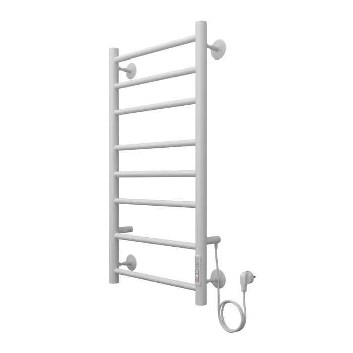 Полотенцесушитель электрический 400/800 8 секций, диммер справа, белый, Parma Azario - AZ10848W