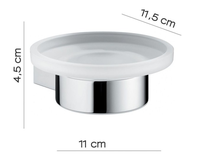 Настенная стеклянная мыльница Canarie Gedy, A211(13) цвет: хром