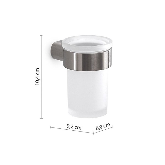 Настенный стеклянный стакан Pirenei Gedy, PI10(38) цвет: хром