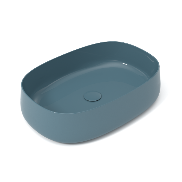 Накладная раковина, 62x42xh13 см, Olympia ceramica Paddle, нефть глянцевый арт. PAD4B60008