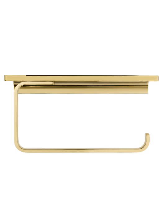 Держатель для туалетной бумаги с полкой, Wonzon & Woghand Eclipse, WW-9126-LG цвет: золото