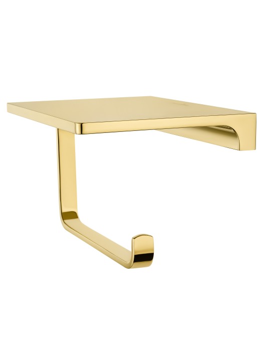 Держатель для туалетной бумаги с полкой, Wonzon & Woghand Eclipse, WW-9126-LG цвет: золото