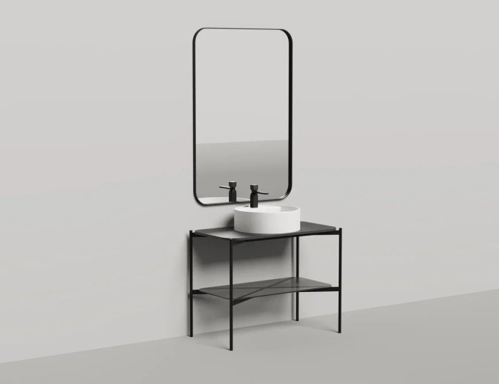 Консоль со столешницей grazia 800, металл, черная, Salini арт. 27G108