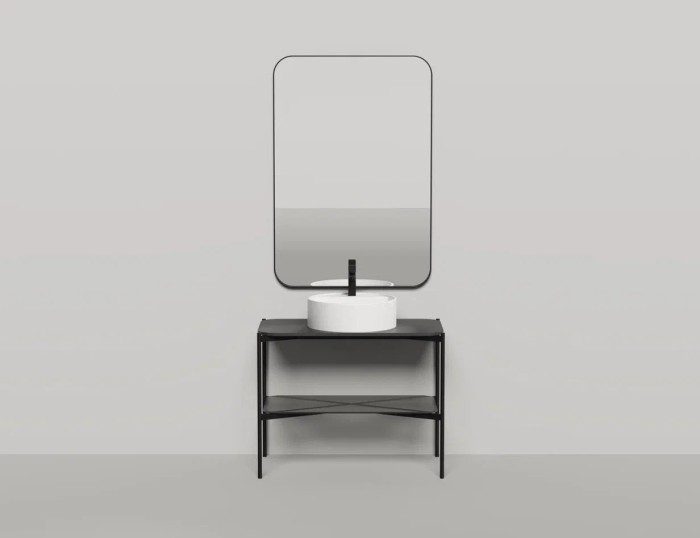 Консоль со столешницей grazia 800, металл, черная, Salini арт. 27G108