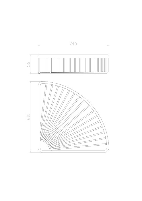 Полка для ванной угловая, Wonzon & Woghand, WW-4118 цвет: хром