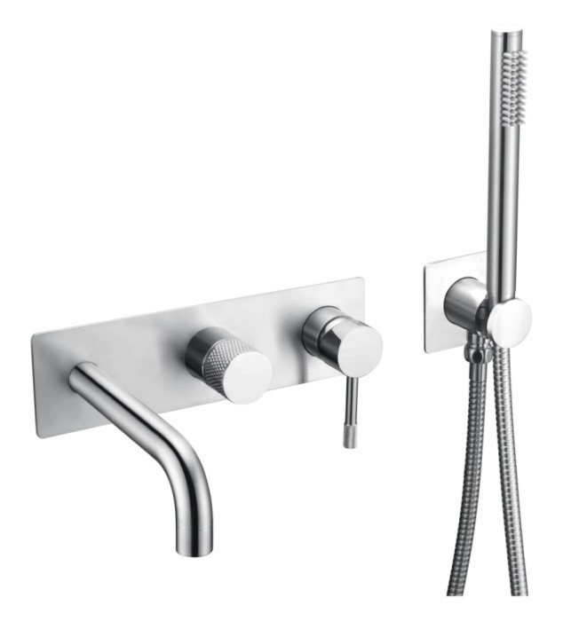 Смеситель встроенный + ручной душ + излив chrome, Boheme Uno - 464-3-CR