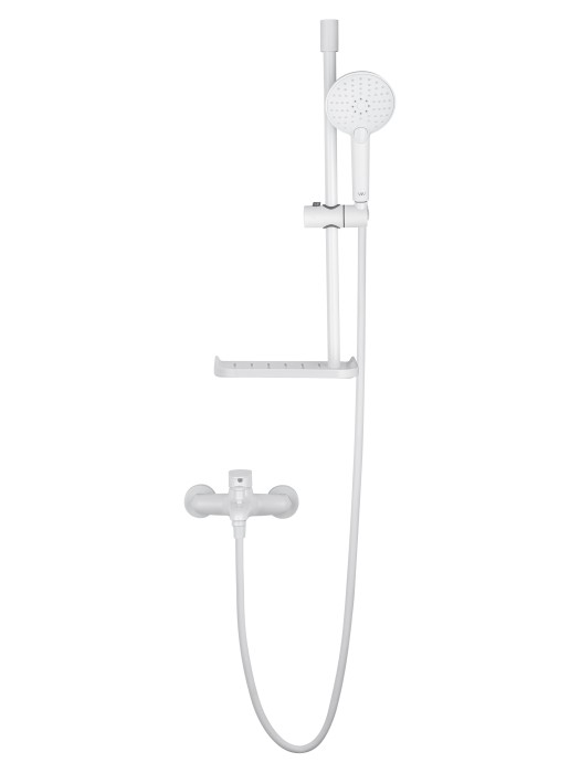 Смеситель для ванны с душевым гарнитуром, Wonzon & Woghand Alfa, WW-AE3201-MW цвет: белый