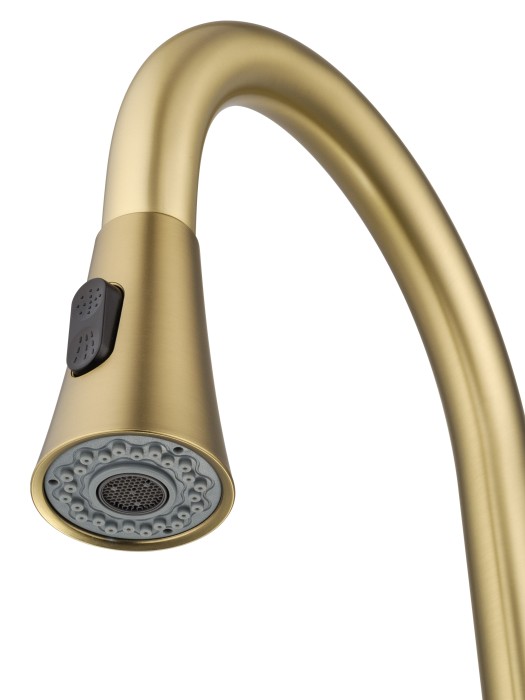 Смеситель для кухни с выдвижным изливом, Wonzon & Woghand, WW-121E201L-BG цвет: золото