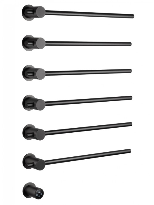 Полотенцесушитель электрический встраиваемый, Wonzon &amp; Woghand Baden, WW-AL366-GM цвет: графит