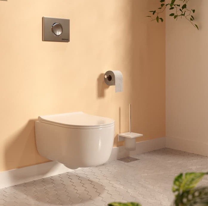 Инсталляция для скрытого монтажа унитаза, клавиша смыва R3 хром глянец, BERGES Novum арт. 040223