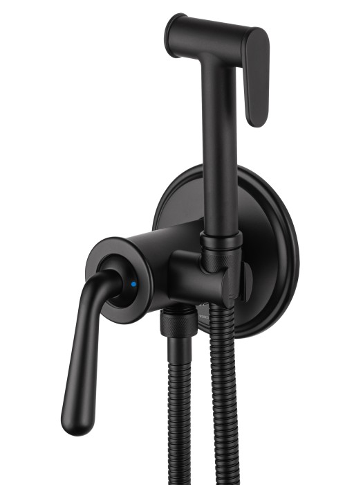 Смеситель с гигиеническим душем встраиваемый, Wonzon & Woghand Steam, WW-88829008-MB цвет: черный
