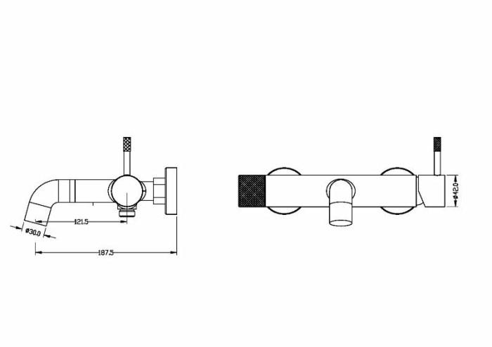 Смеситель для ванны, золото, Uno Boheme 463-MG