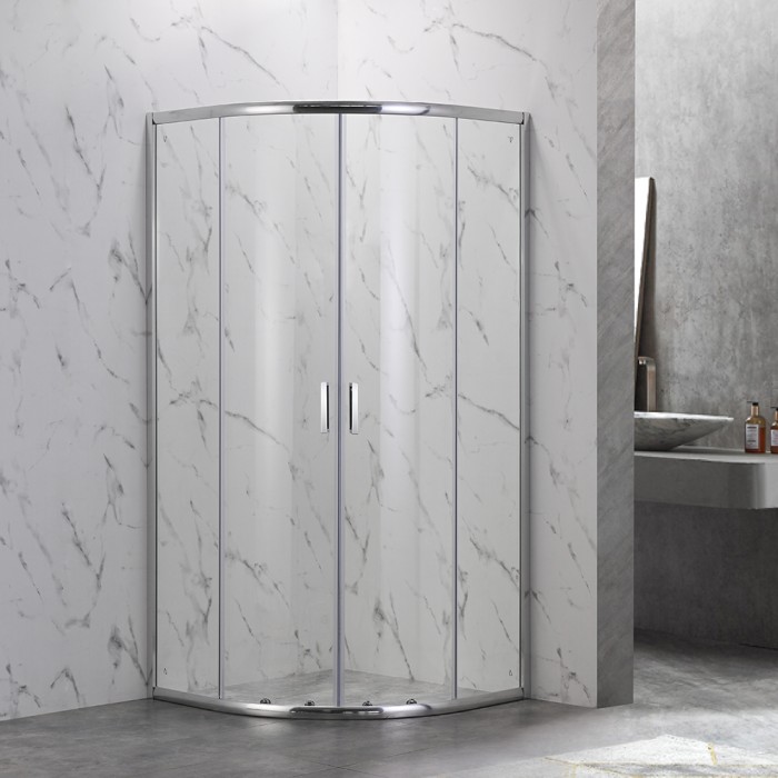 Душевой угол 900x900x1900, Veconi Rovigo, черный, стекло прозрачное арт. RV202B-90-01-C4