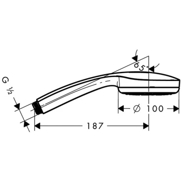 Ручной душ Mono Croma 100 Hansgrohe, хром арт. 28583000