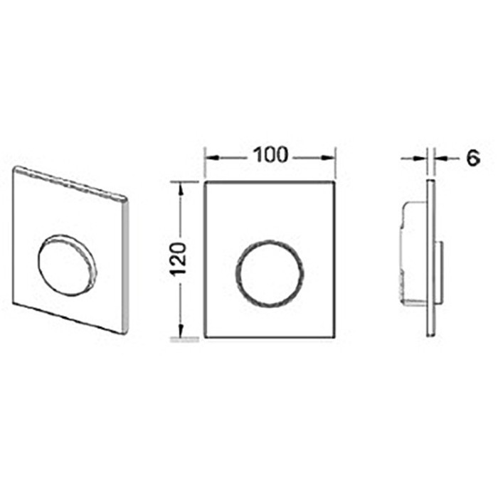 Клавиша смыва, цвет: белый, loop urinal TECE арт. 9242640