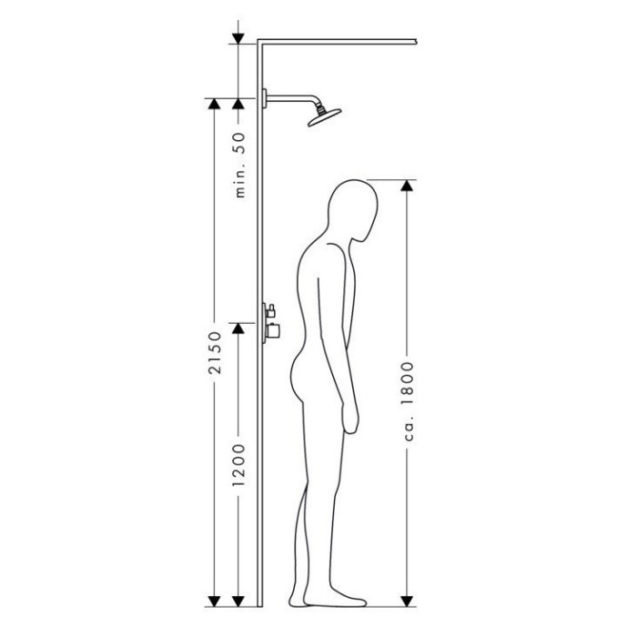 Верхний душ с настенным кронштейном Raindance E Hansgrohe, хром арт. 27375000