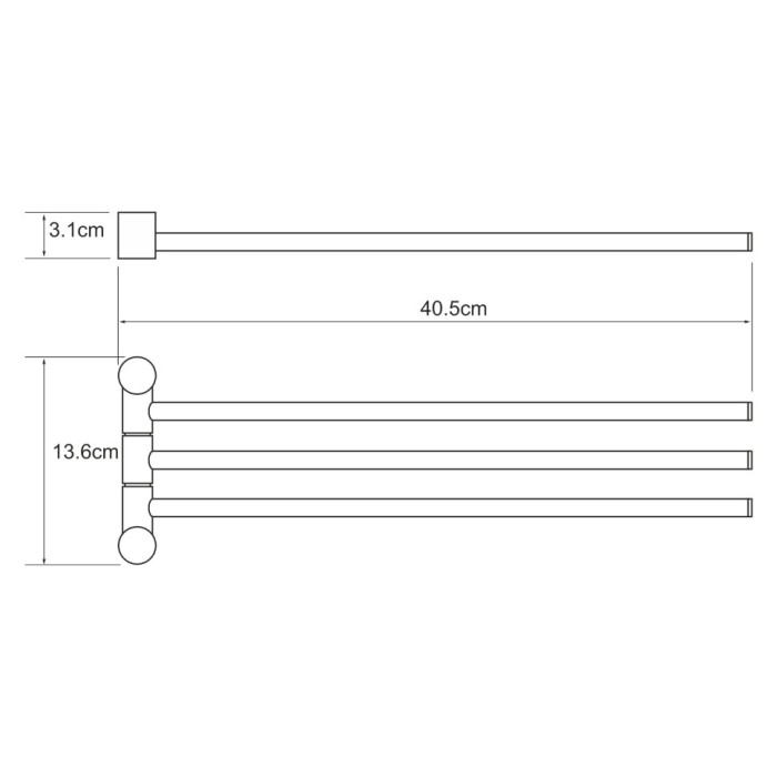 Держатель полотенец тройной WasserKRAFT арт. K-1533