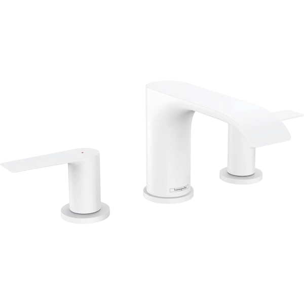 Смеситель для раковины на 3 отверстия со сливным гарнитуром, Hansgrohe Vivenis, белый арт. 75033700