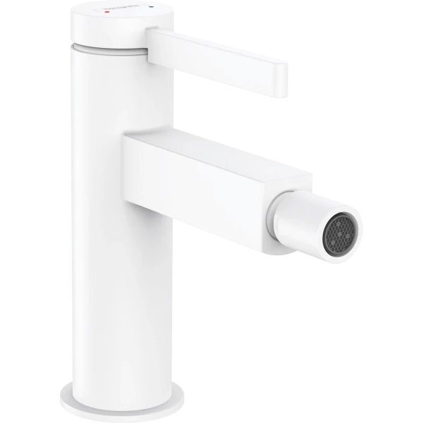 Смеситель для биде со сливным клапаном Push-Open, Hansgrohe Finoris, белый арт. 76200700