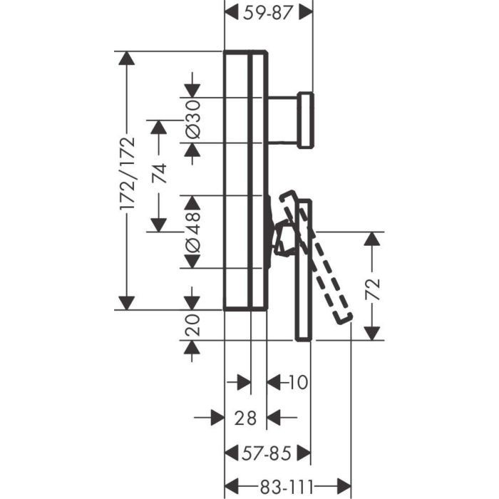 Смеситель для ванны Edge Axor, полированное золото арт. 46451990