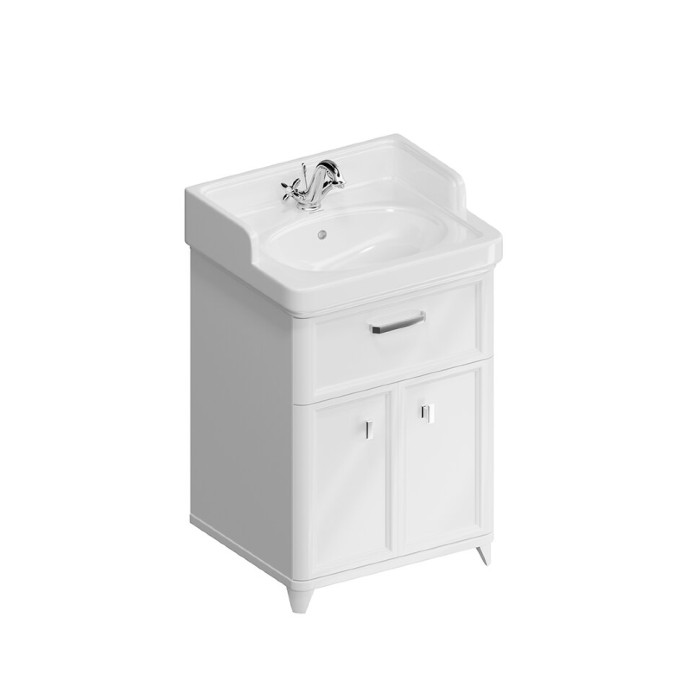 Тумба напольная с ящиком и дверцами 60см, Pompei Kerama Marazzi, белый - PO.N.60.1\WHT
