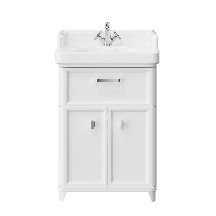 Тумба напольная с ящиком и дверцами 60см, Pompei Kerama Marazzi, белый - PO.N.60.1\WHT