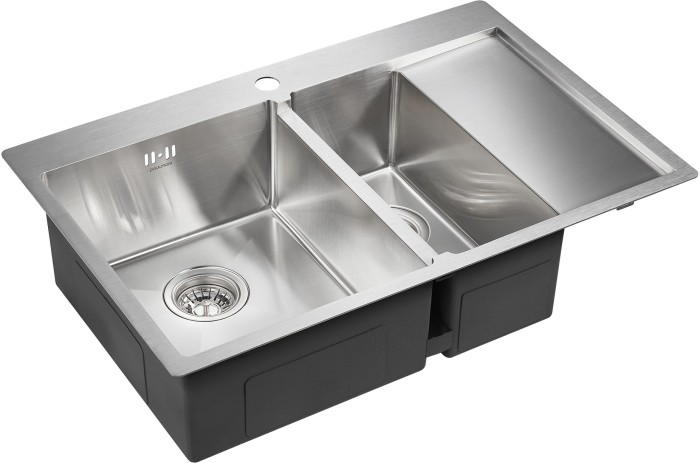 Мойка для кухни нержавеющая 780х510мм Paulmark LIGA, брашированная нерж. сталь, левая - PM227851-BSL