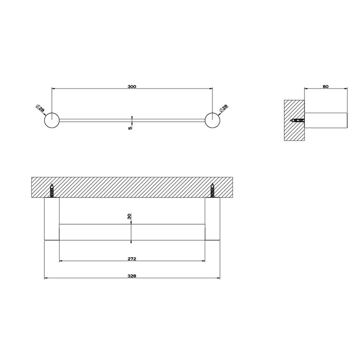 Полотенцедержатель, 30 см, Gessi 316, black xl арт. 54797#299