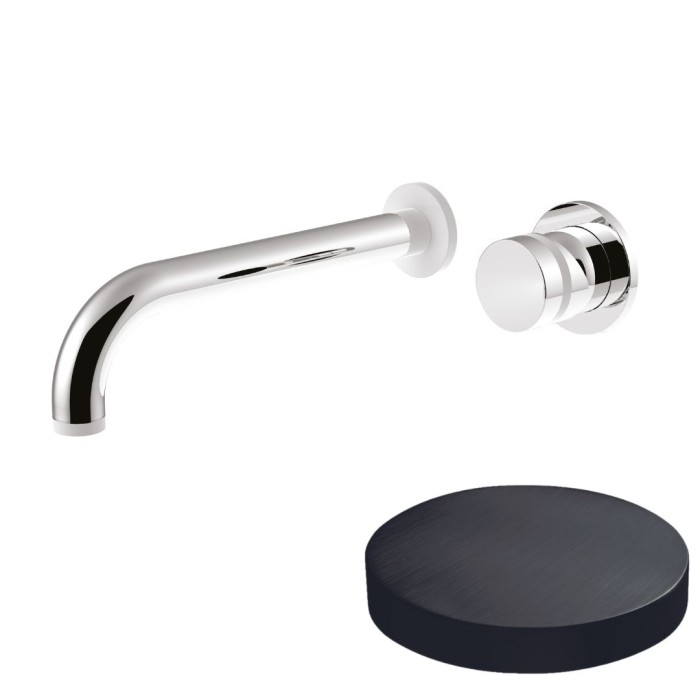 Смеситель встраиваемый для раковины, однорычажный, без донного клапана, Giulini My ring, ганметал арт. MR0026CRNS