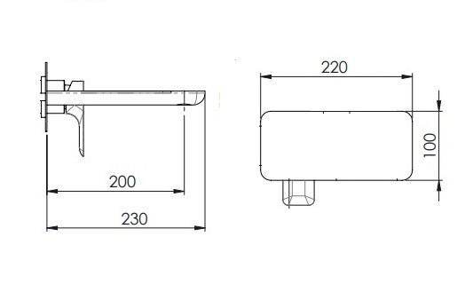 Смеситель для раковины черный глянцевый, Remer Infinity, скрытого монтажа I15LKBCFP