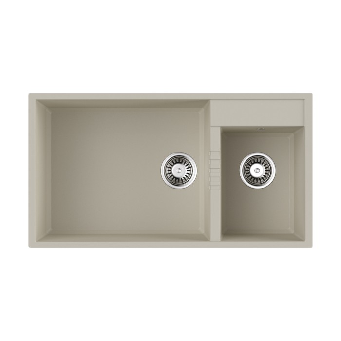 Кухонная мойка Omoikiri Tedori 85-2-U-WH Tetogranit, цвет белый арт. 4993943