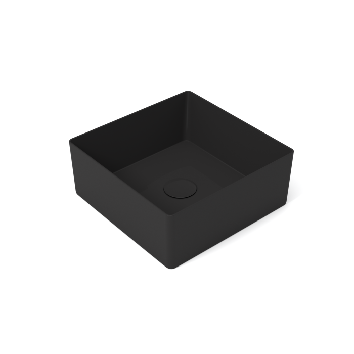 Накладная раковина 35x35x14 см, Olympia ceramica Slice, черный глянцевый арт. SLC42QU35013